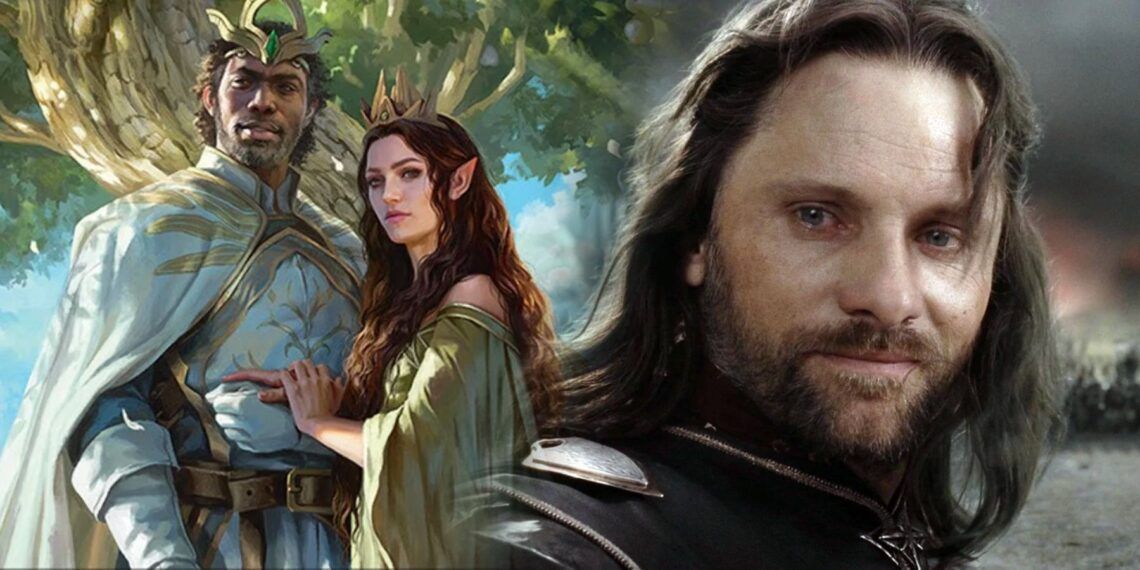 Lord of the Rings Black Aragorn Viggo Mortensen Magic The Gathering Arwen