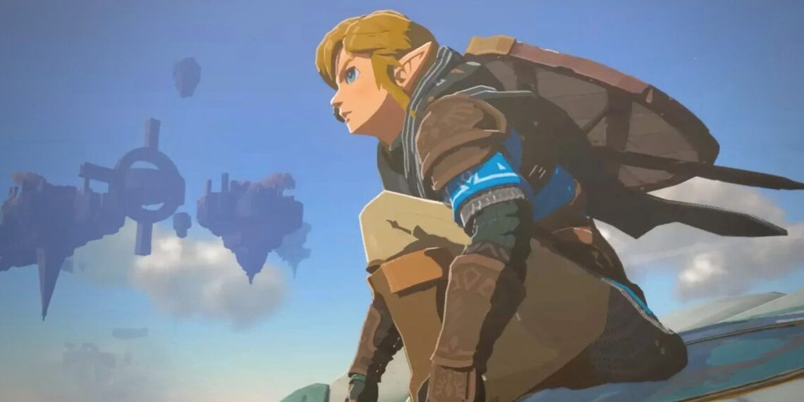 The Legend of Zelda Tears of the Kingdom crouched Link scouting