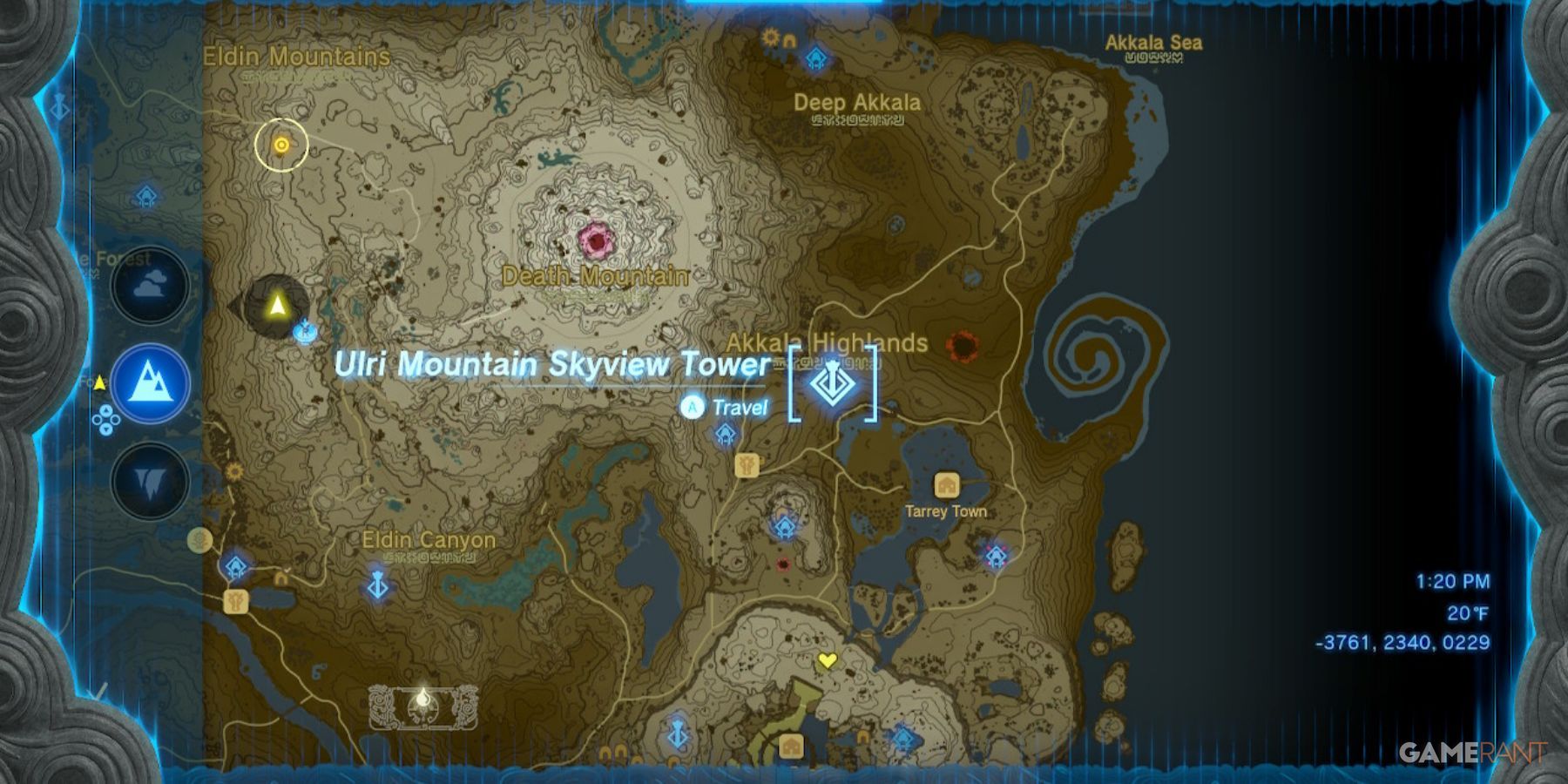 ulri mountain skyview tower la leyenda de zelda lágrimas del reino